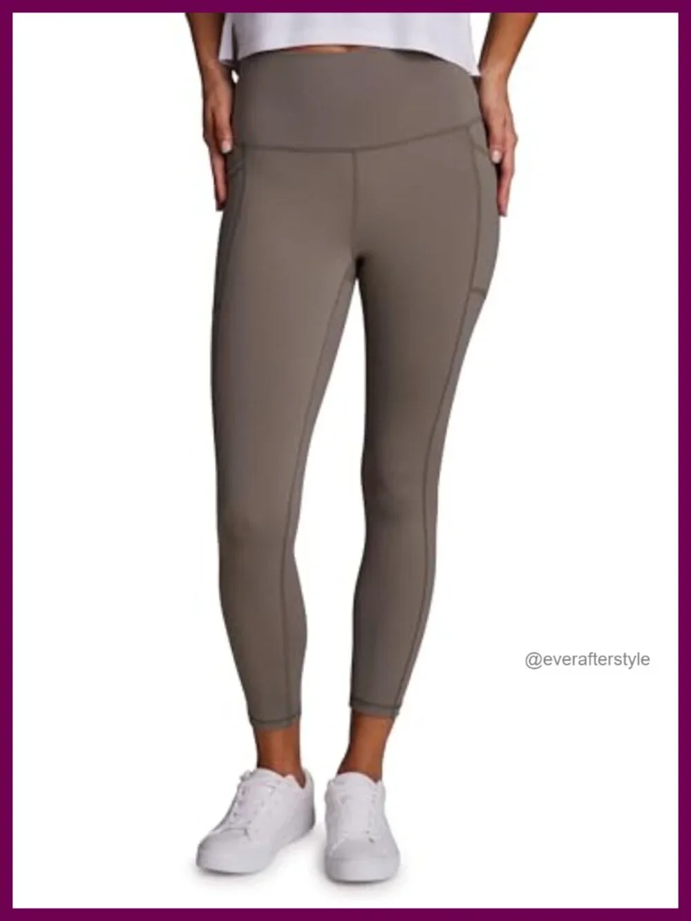 High Waisted Squat Proof Ankle Length Yoga Leggings with Pockets
